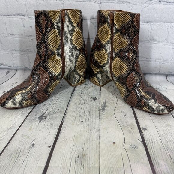 Buckle Chinese Laundry Ankle Booties Women’s Size 10 Animal Print Platform Shoes - Picture 4 of 15